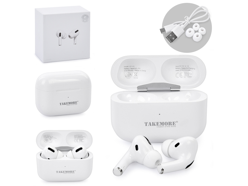 Навушники бездротові Bluetooth TWS TAKEMORE. FG240503096Q