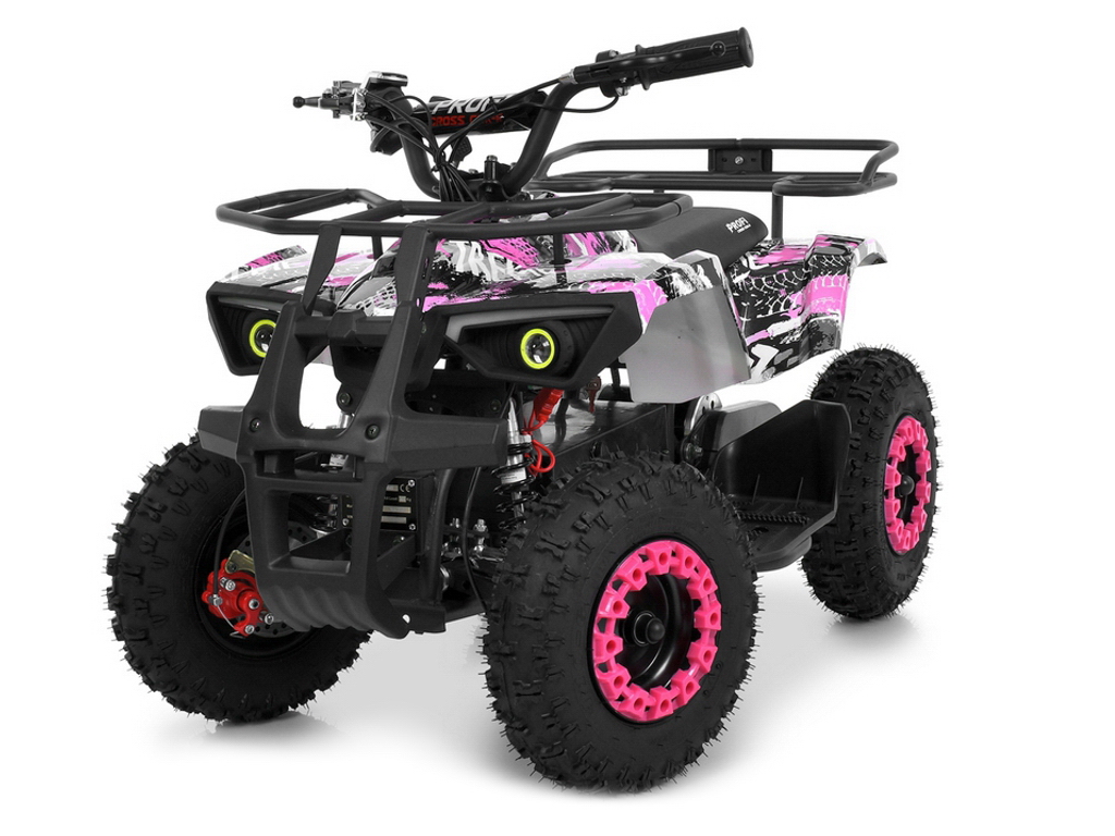 Квадроцикл електричний HB-ATV1000AS, 113 см, фари передні та задні, рожевий, Profi