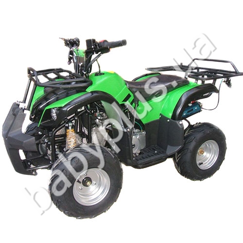 Квадроцикл, мотор 1000W безщеточ, 4 аккум 20A/12V, до 30км/ч, до 120кг, зелен-черный