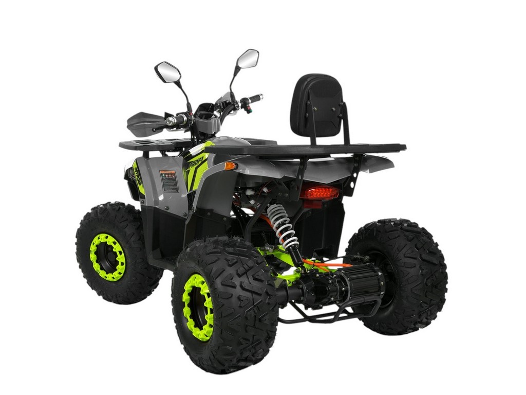 Квадроцикл електричний HB-FC1450-11-5, сірий неоново-зелений, 1450W, 60V