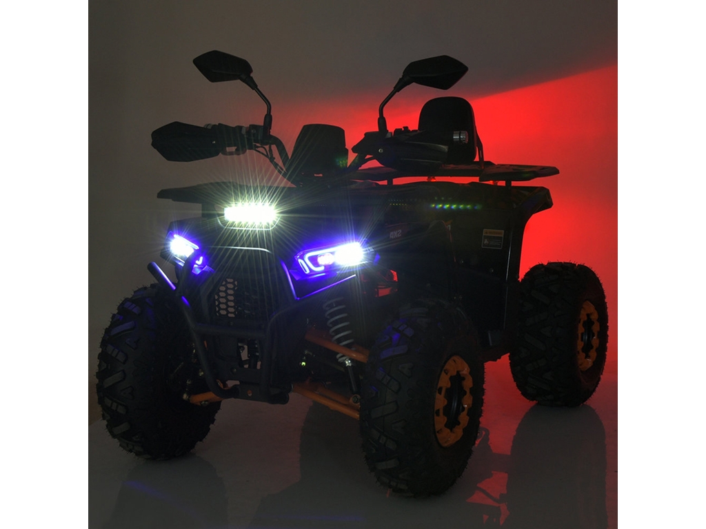 Квадроцикл електричний HB-FFN1450-2-7(MP3), 1450W, 12V/20Ah, чорно-помаранчевий