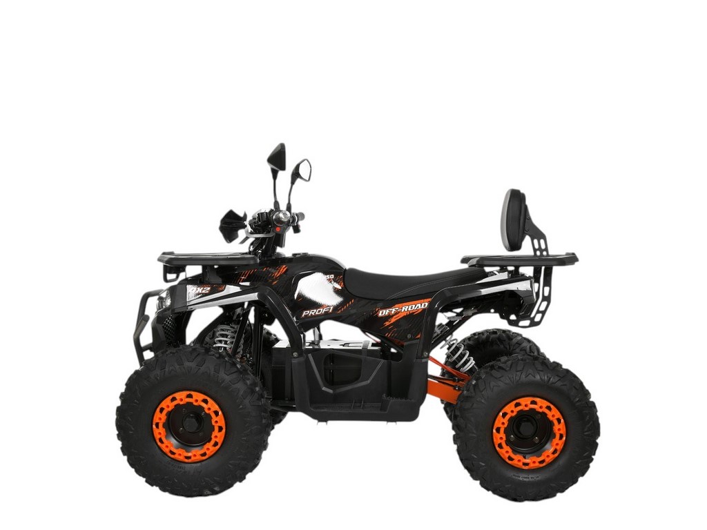 Квадроцикл електричний HB-FFN1450-2-7(MP3), 1450W, 12V/20Ah, чорно-помаранчевий
