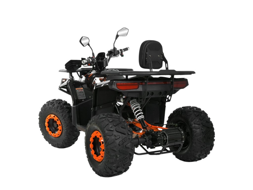Квадроцикл електричний HB-FFN1450-2-7(MP3), 1450W, 12V/20Ah, чорно-помаранчевий