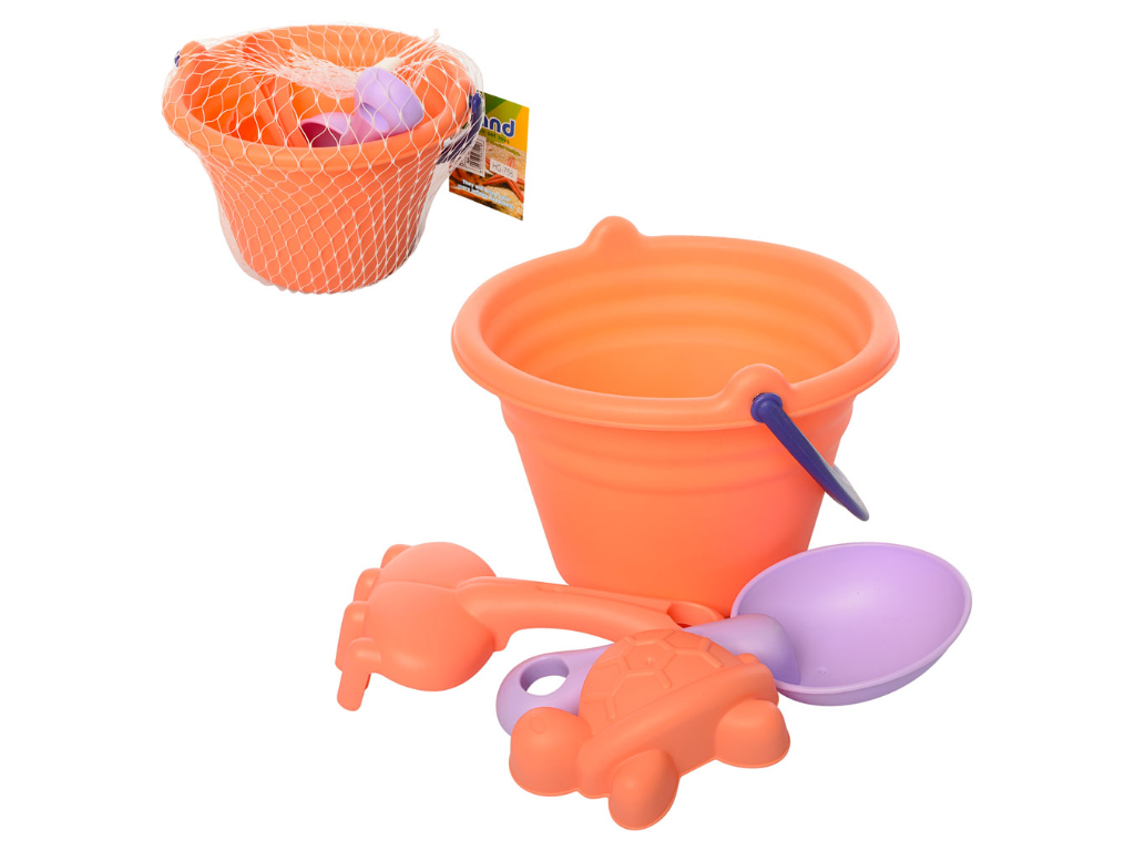 Набор для песочницы HG-756, 18 см, мягкий, с лопаткой и граблями, BabyToys