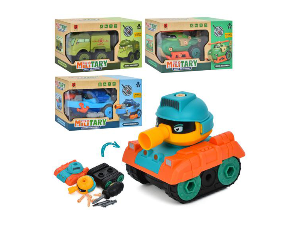 Конструктор на шурупах Транспорт 9 см JD1899-20A, з викруткою, BabyToys