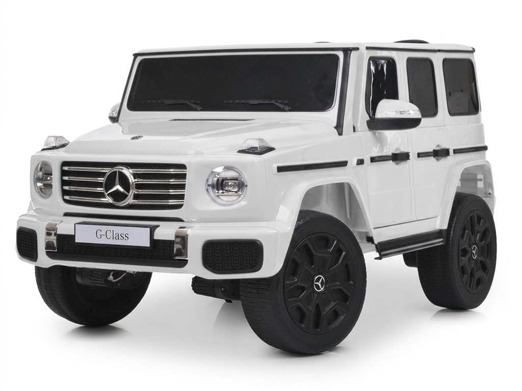 Електромобіль двомісний JJ2288EBLR-1 Mercedes-Benz, 1х24V7/AH, 4×45W, EVA, TF, білий