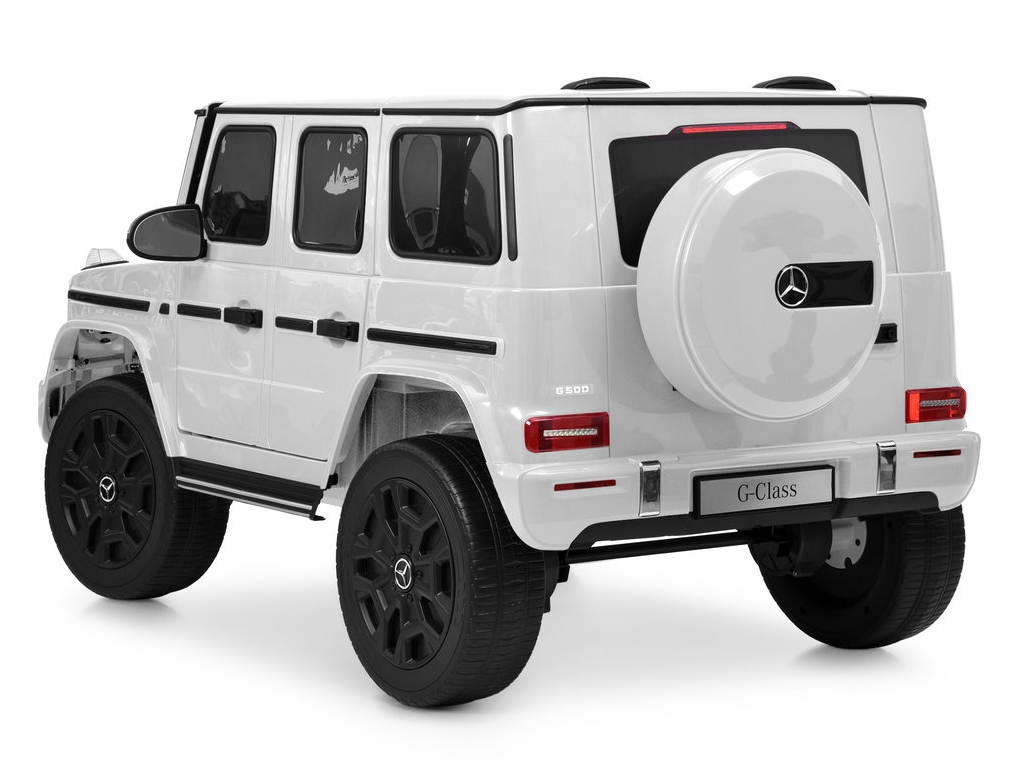 Електромобіль двомісний JJ2288EBLR-1 Mercedes-Benz, 1х24V7/AH, 4×45W, EVA, TF, білий