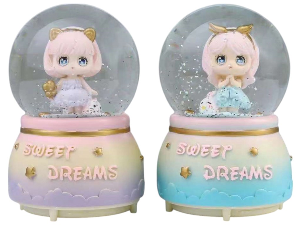 Декоративный снежный шар Sweet Dreams, музыка, свет, 2 вида (цена за 1шт)