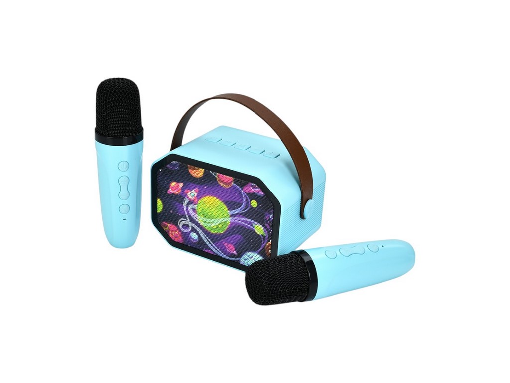 Колонка з 2 мікрофонами, Bluetooth, світлом і USB-зарядкою, 5 дизайнів
