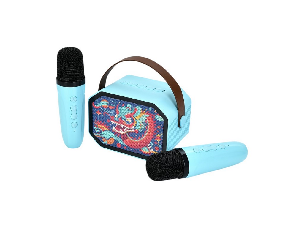 Колонка з 2 мікрофонами, Bluetooth, світлом і USB-зарядкою, 5 дизайнів