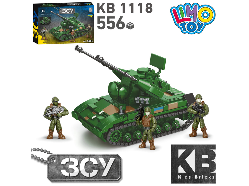 Конструктор військовий танк. Limo Toy KB 1118. 556 деталей