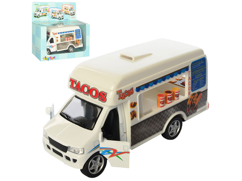 Машинка металева інерційна Кафе на колесах Tacos. Kinsmart KS 5255 W
