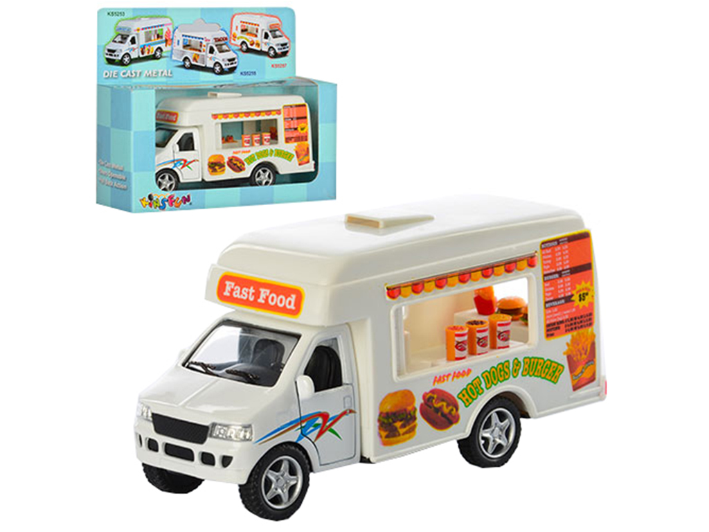 Машинка металлическая инерционная FAST FOOD TRUCK. Kinsmart KS 5257 W