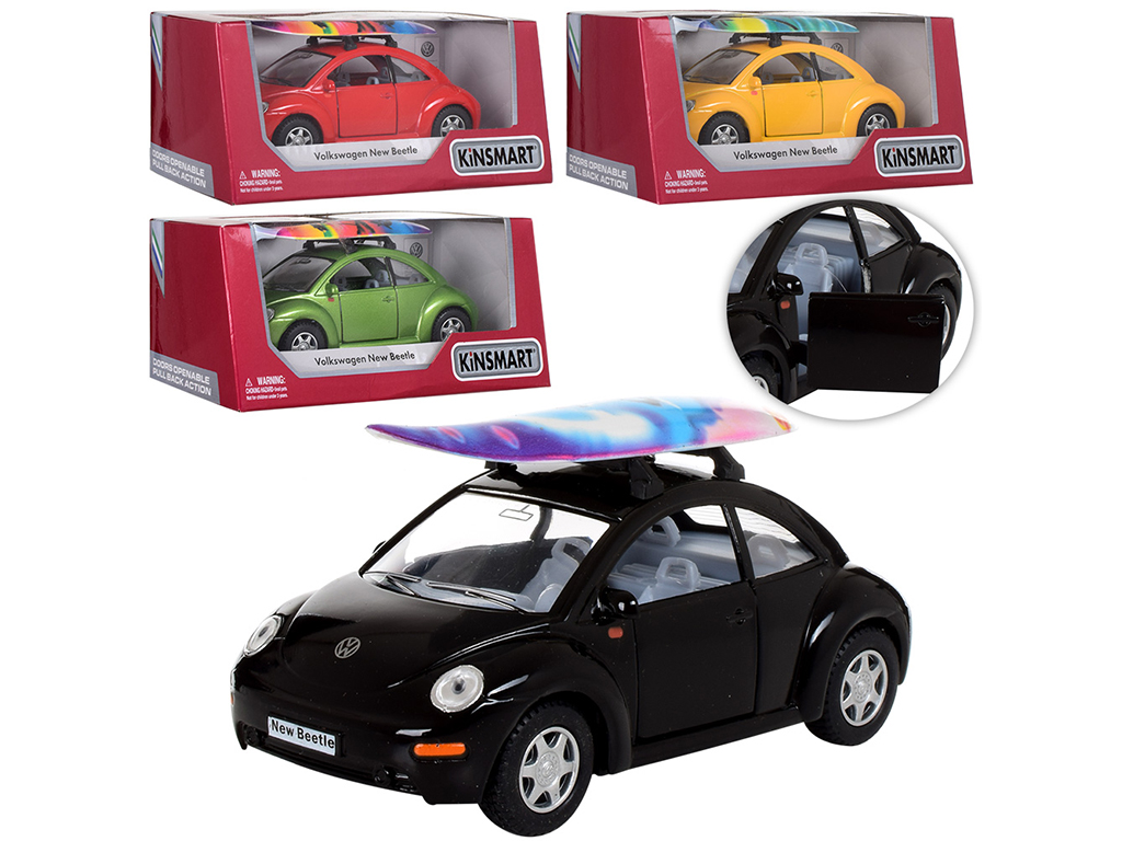 Машинка металлическая инерционная VOLKSWAGEN New Beetle. Kinsmart KT 5028 WS