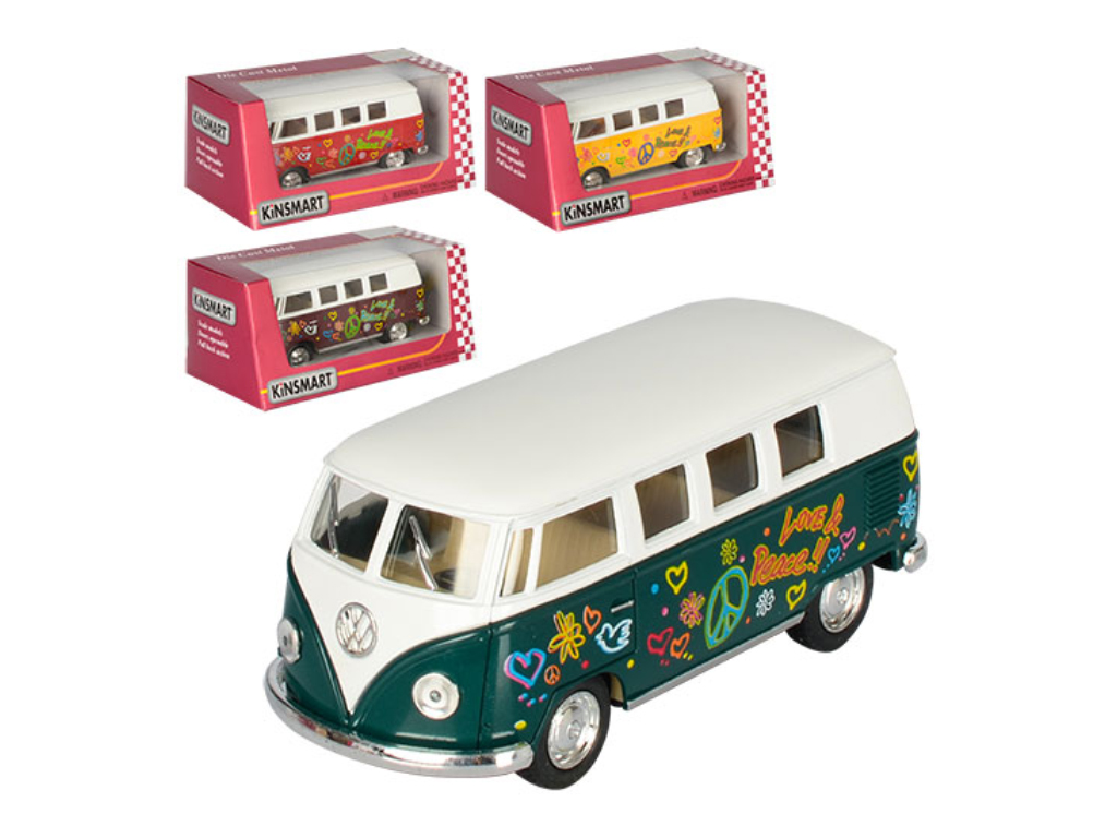 Машинка металлическая инерционная VOLKSWAGEN CLASSICAL BUS 1962. Kinsmart KT 5060 WF