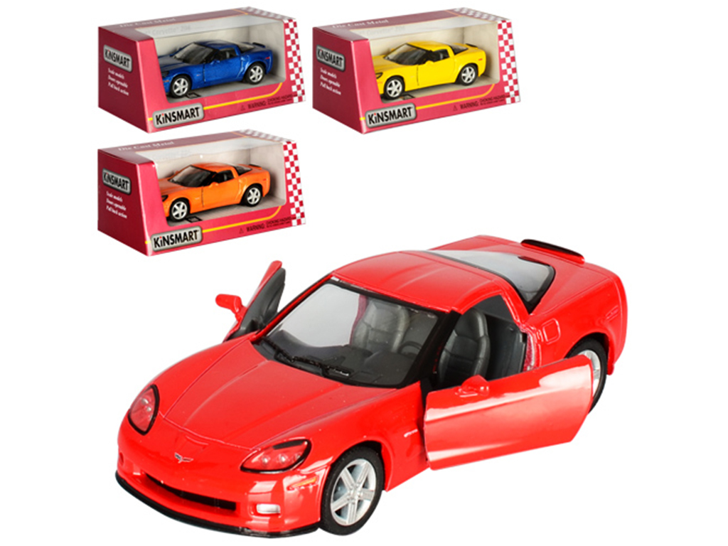 Машинка інерційна металева Chevrolet Corvette Z06, KT5320W, відкриваються двері, Kinsmart