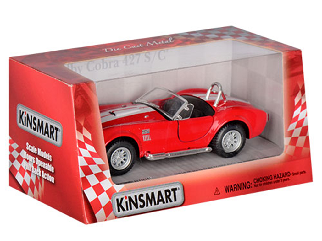 Машинка металева інерційна SHELBY COBRA 427 1965. Kinsmart KT 5322 W