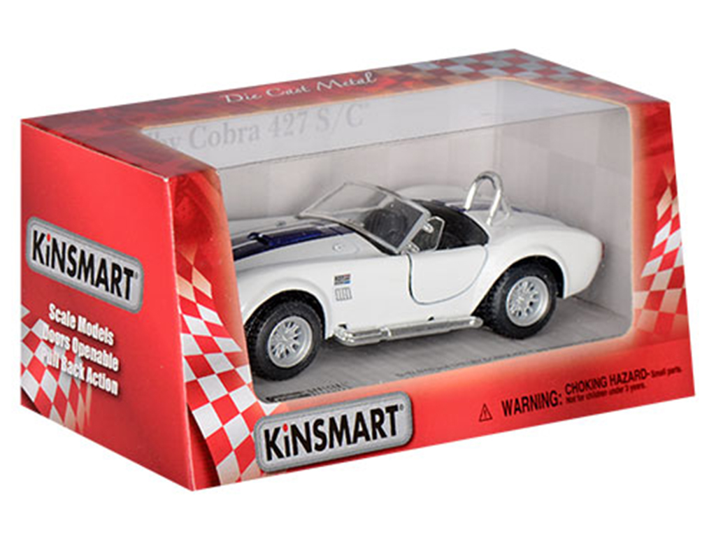 Машинка металева інерційна SHELBY COBRA 427 1965. Kinsmart KT 5322 W