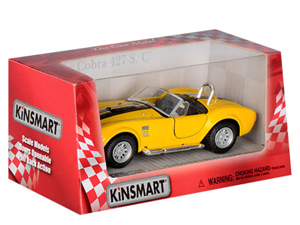 Машинка металева інерційна SHELBY COBRA 427 1965. Kinsmart KT 5322 W