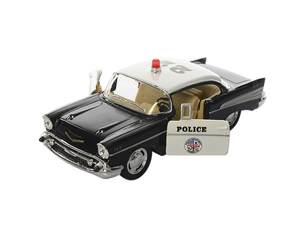 Машинка металева інерційна CHEVROLET BEL AIR POLICE 1957. Kinsmart KT 5323 W