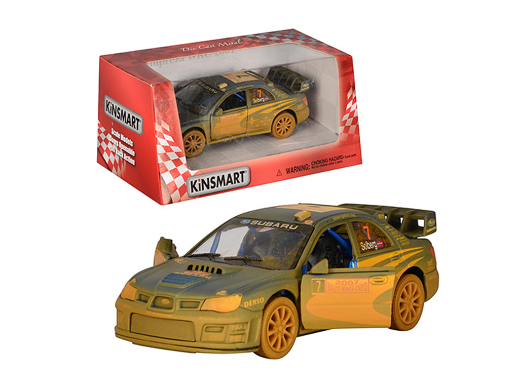 Машинка металлическая инерционная SUBARU IMBREZA WRC 2007. Kinsmart KT 5328 WY