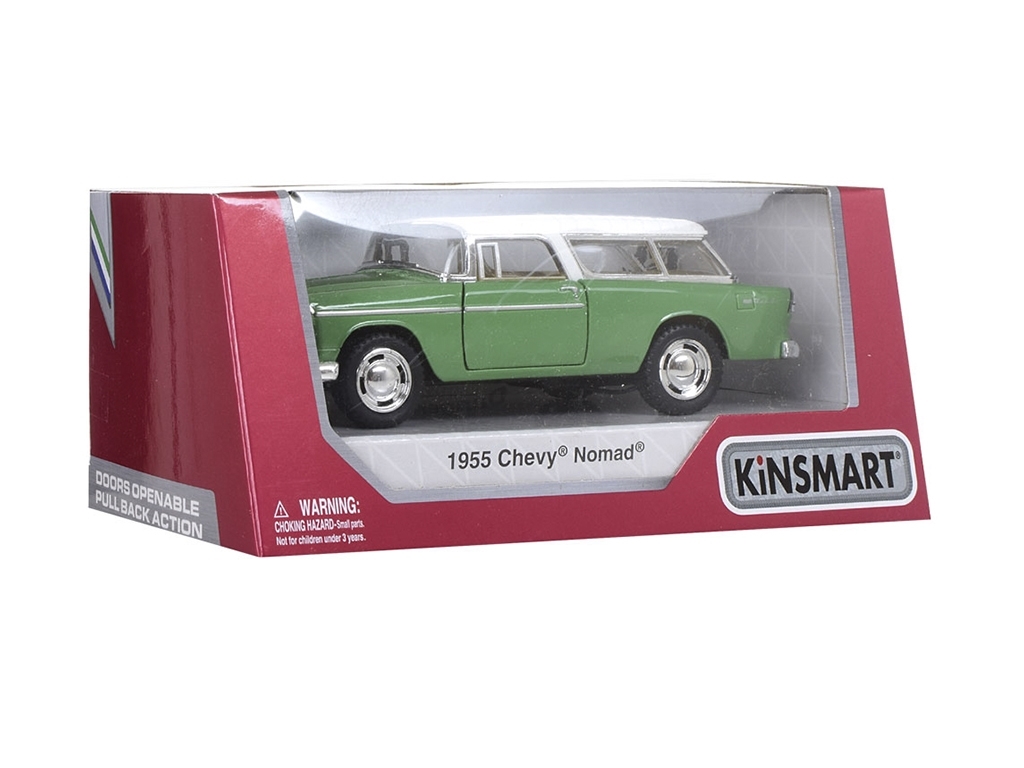 Машинка металлическая инерционная CHEVY NOMAD 1955. Kinsmart KT 5331 W