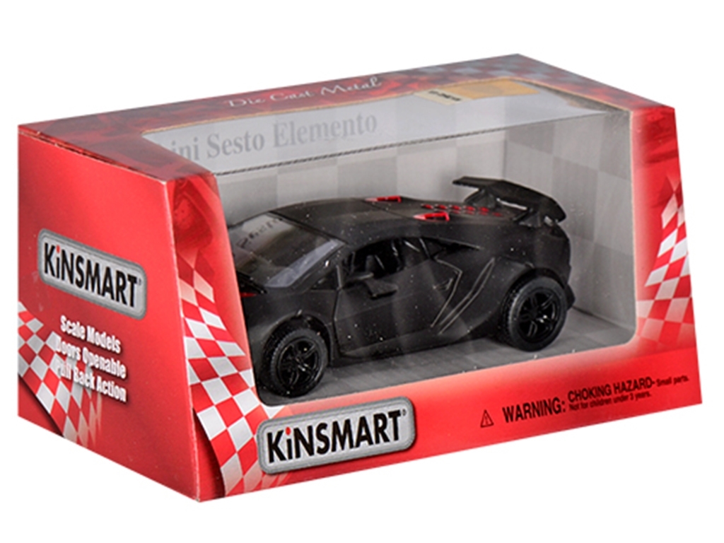 Машинка інерційна металева Lamborghini Sesto Elemento, 13 см, відчиняються двері, Kinsmart