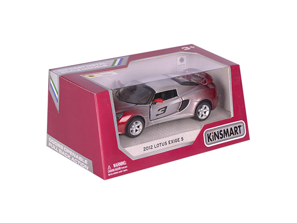 Машинка металлическая инерционная 2012 LOTUS EXIGE S. Kinsmart KT 5361 WG