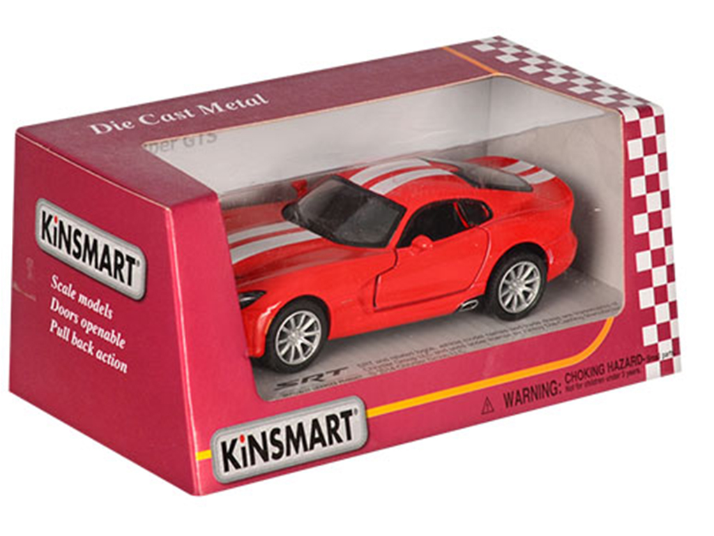 Машинка інерційна металева Dodge 2013 SRT Viper GTS, 12,5 см, відкриваються двері, Kinsmart