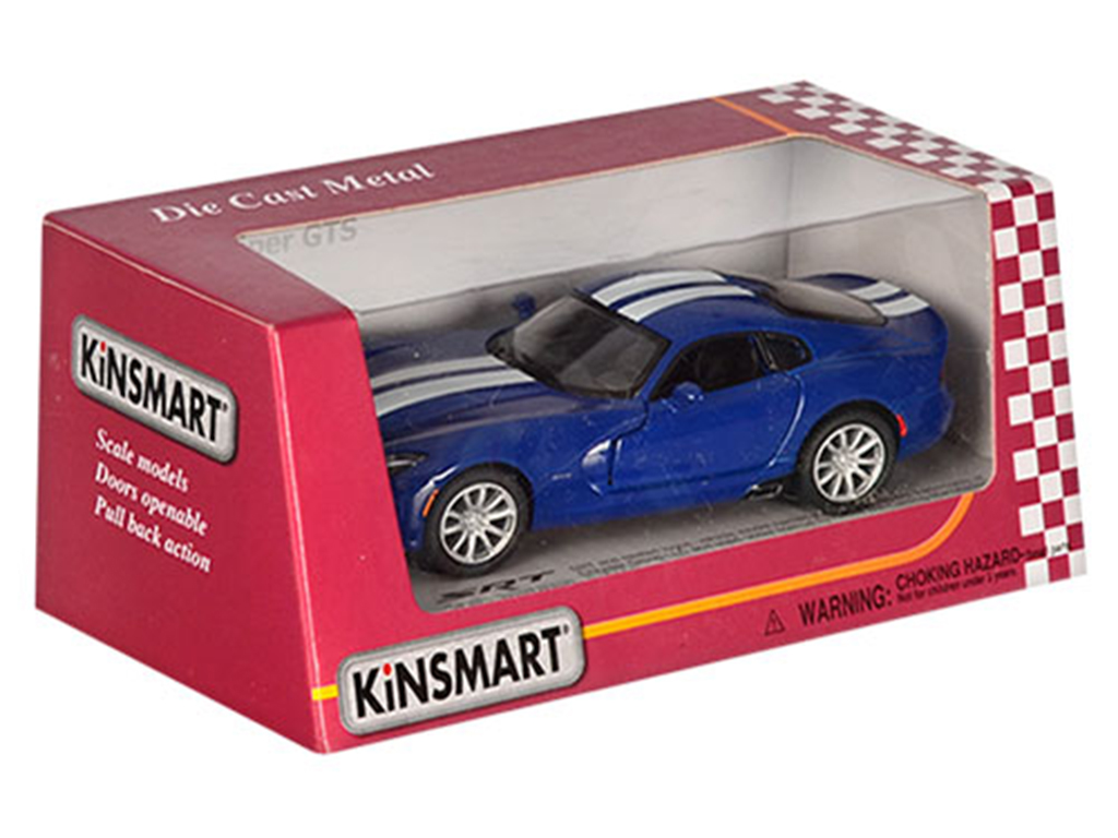 Машинка інерційна металева Dodge 2013 SRT Viper GTS, 12,5 см, відкриваються двері, Kinsmart