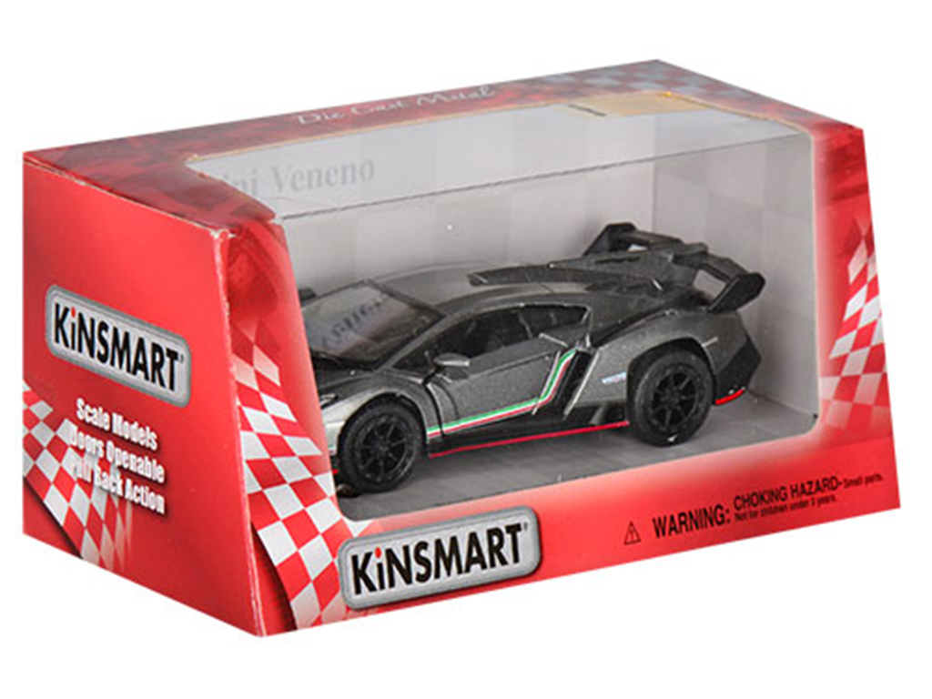 Машинка металева інерційна LAMBORGHINI VENENO. Kinsmart KT 5367 W