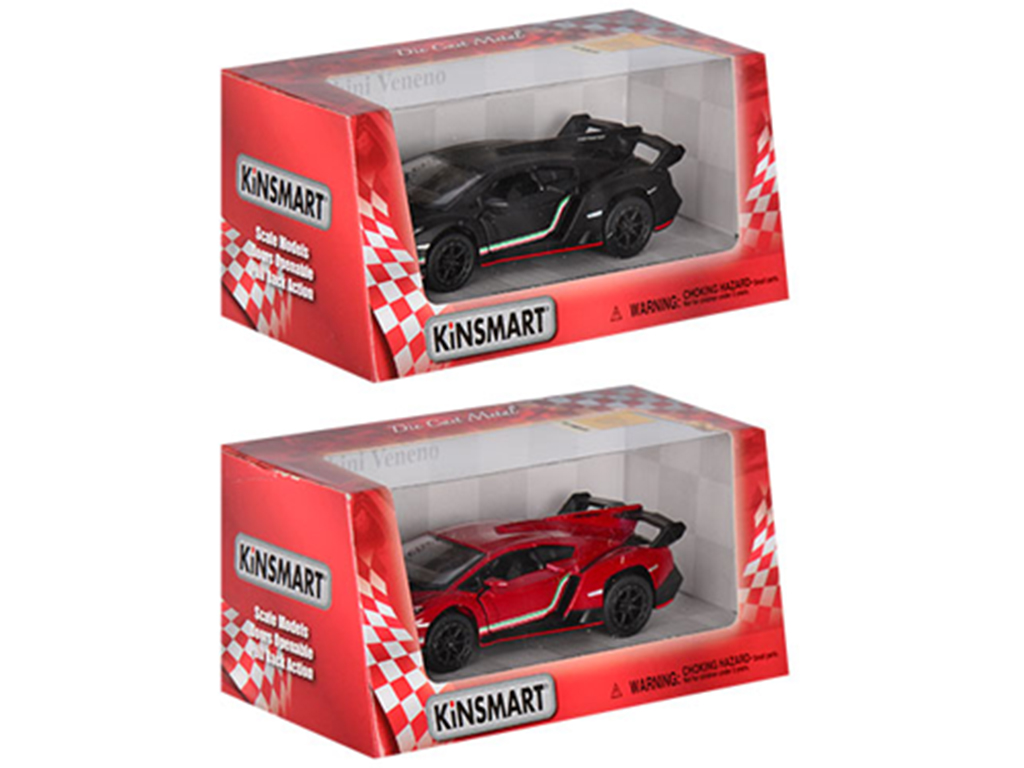 Машинка металева інерційна LAMBORGHINI VENENO. Kinsmart KT 5367 W