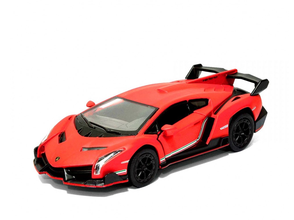 Машинка металлическая инерционная LAMBORGHINI VENENO. Kinsmart KT 5370 W