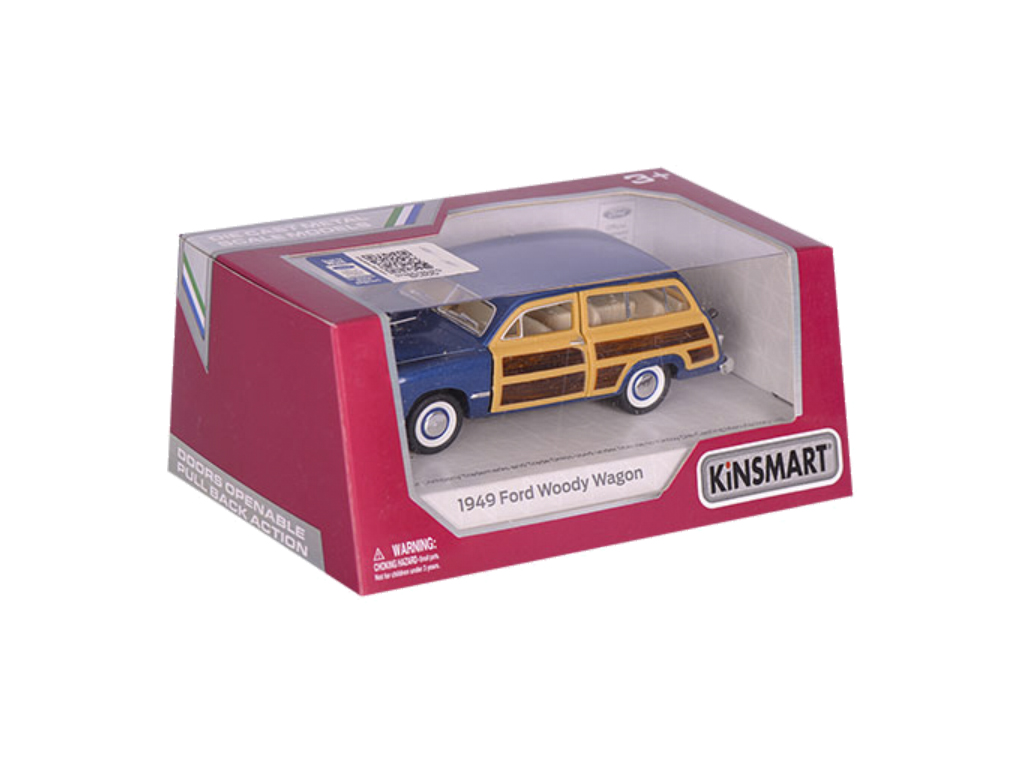 Машинка металлическая инерционная Ford Woody Wagon 1949. Kinsmart KT 5402 W