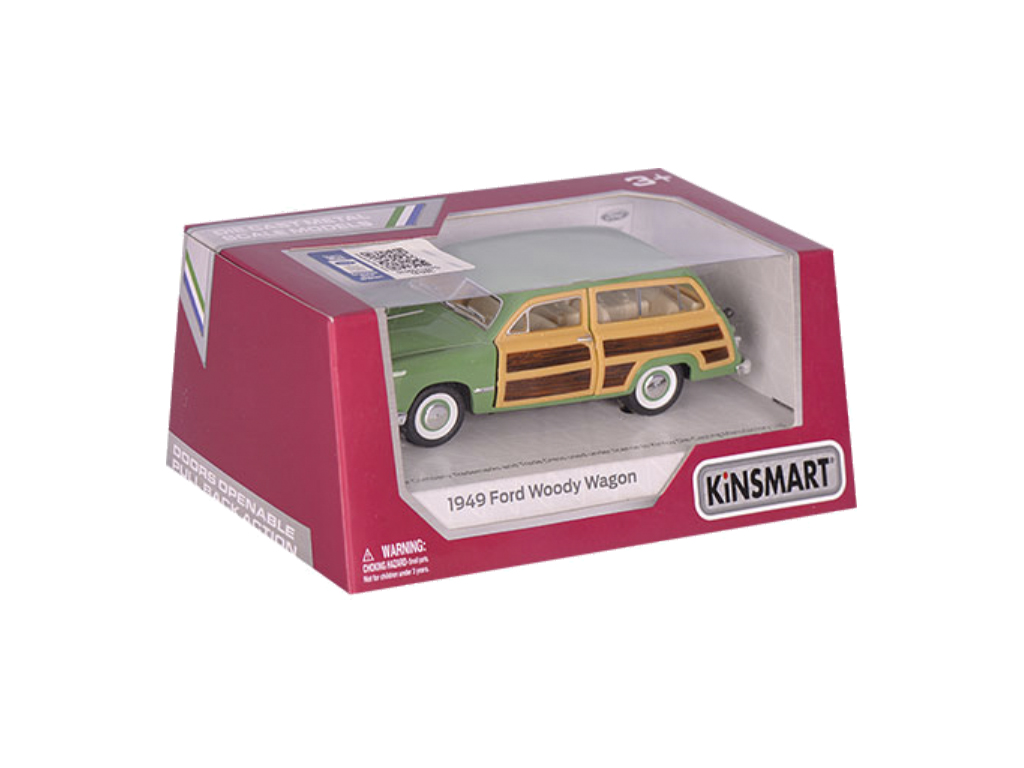 Машинка металлическая инерционная Ford Woody Wagon 1949. Kinsmart KT 5402 W