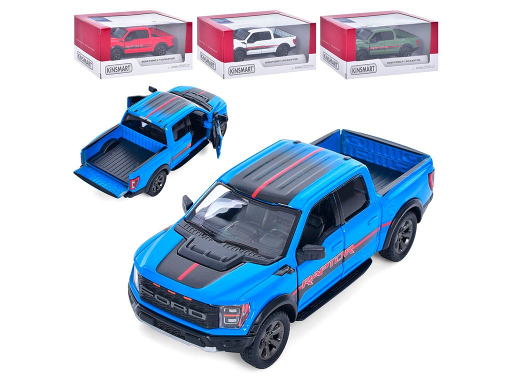 Машинка металева інерційна 2022 Ford F-150 Raptor. Kinsmart KT5436WF