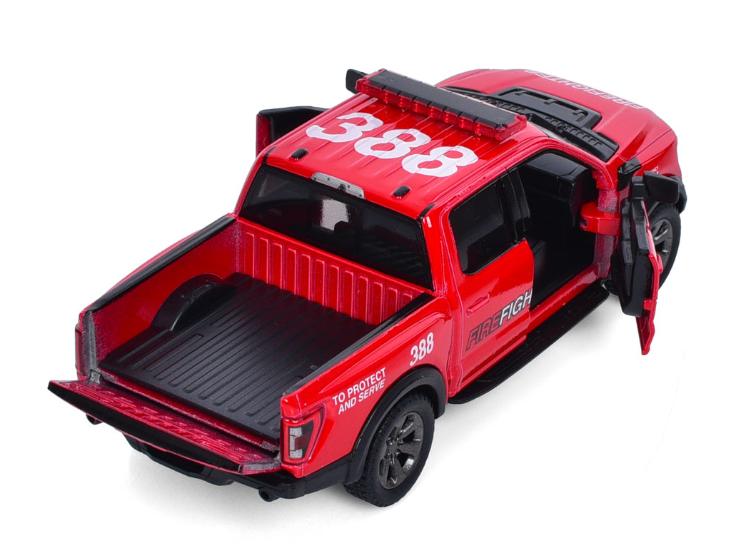 Машинка металлическая инерционная Ford F-1 2022 Raptor Police Kinsmart KT5436WPR