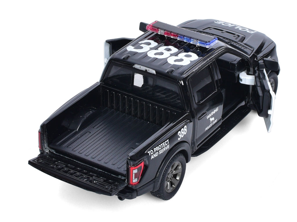 Машинка металева інерційна Ford F-1 2022 Raptor Police. Kinsmart KT5436WP
