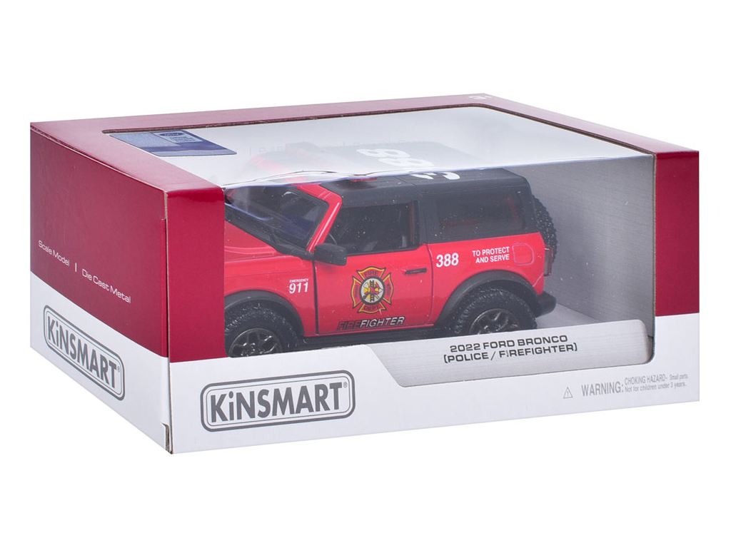 Машинка металева інерційна 2022 Ford Bronco Police. Kinsmart KT5438WPR