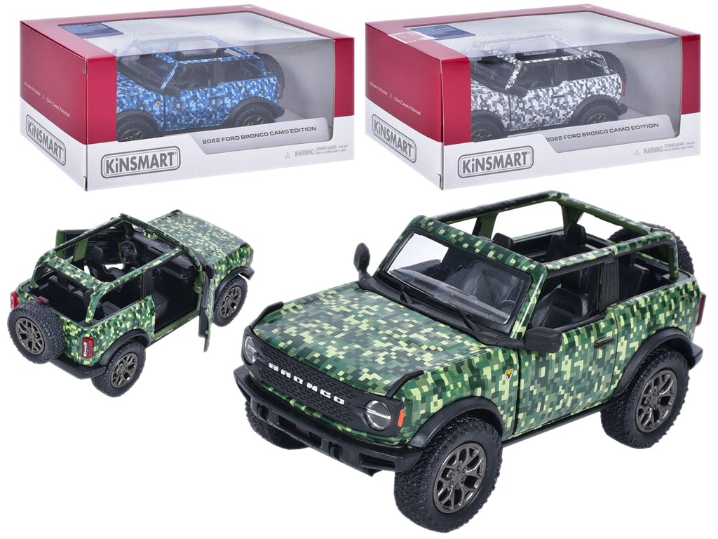 Машинка металева інерційна Джип Ford 2022 Bronco Camo Edition. Kinsmart KT5445WA
