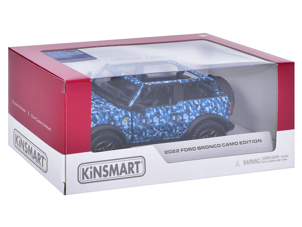 Машинка металева інерційна Джип Ford 2022 Bronco Camo Edition. Kinsmart KT5445WA
