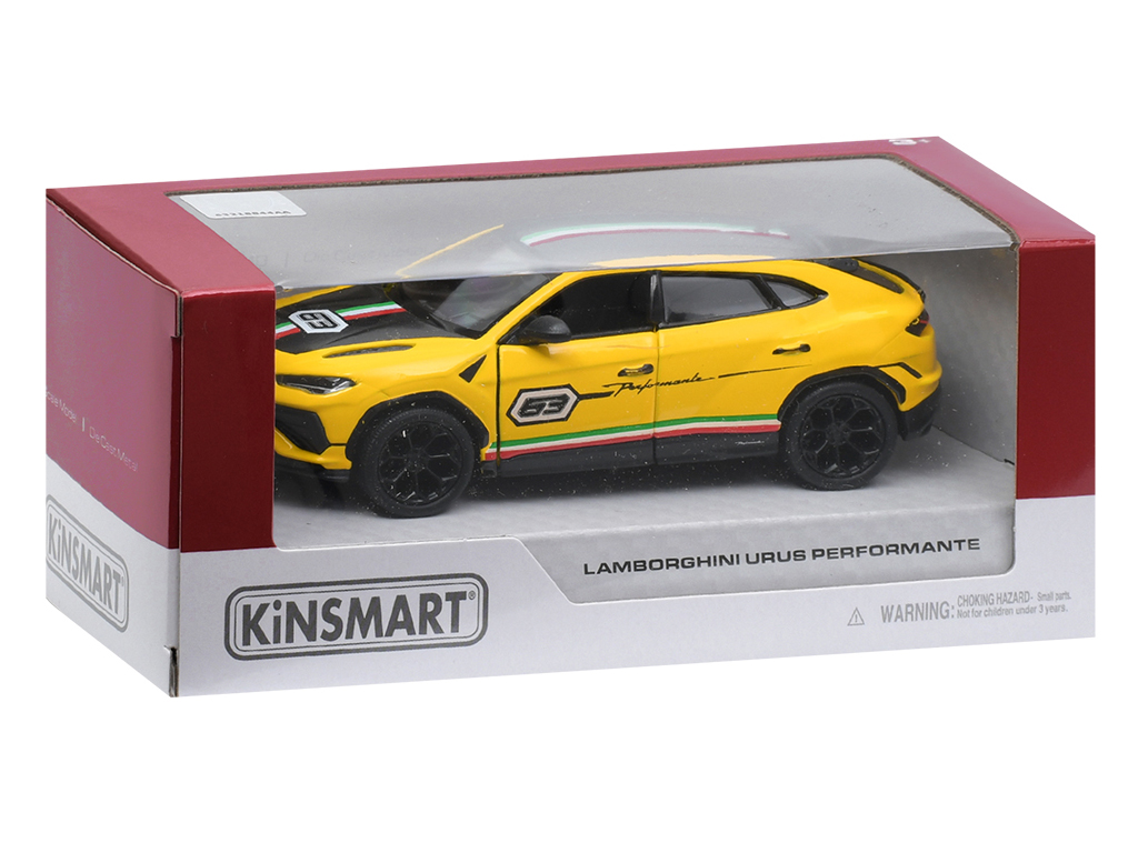 Джип металевий інерційний Lamborghini Urus Performante 12,5см, Kinsmart KT5447WF