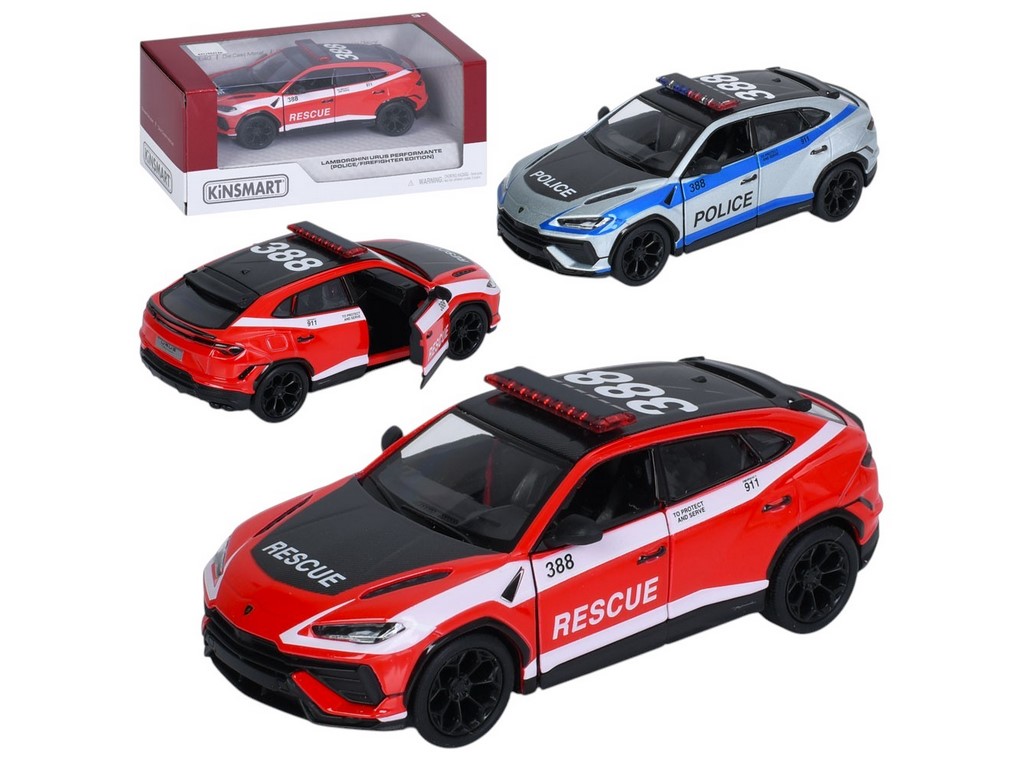 Машинка металлическая KT5447WPR, 12,5 см, инерционная, открывающаяся дверь, 2 вида, KINSMART