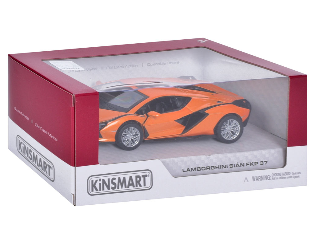 Машинка інерційна металева Lamborghini, KT5452W, 13 см, відчиняються двері, Kinsmart
