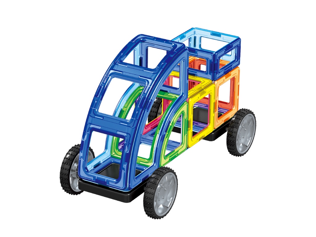 Конструктор магнітний Транспорт. Limo Toy LT3003. 87 деталей