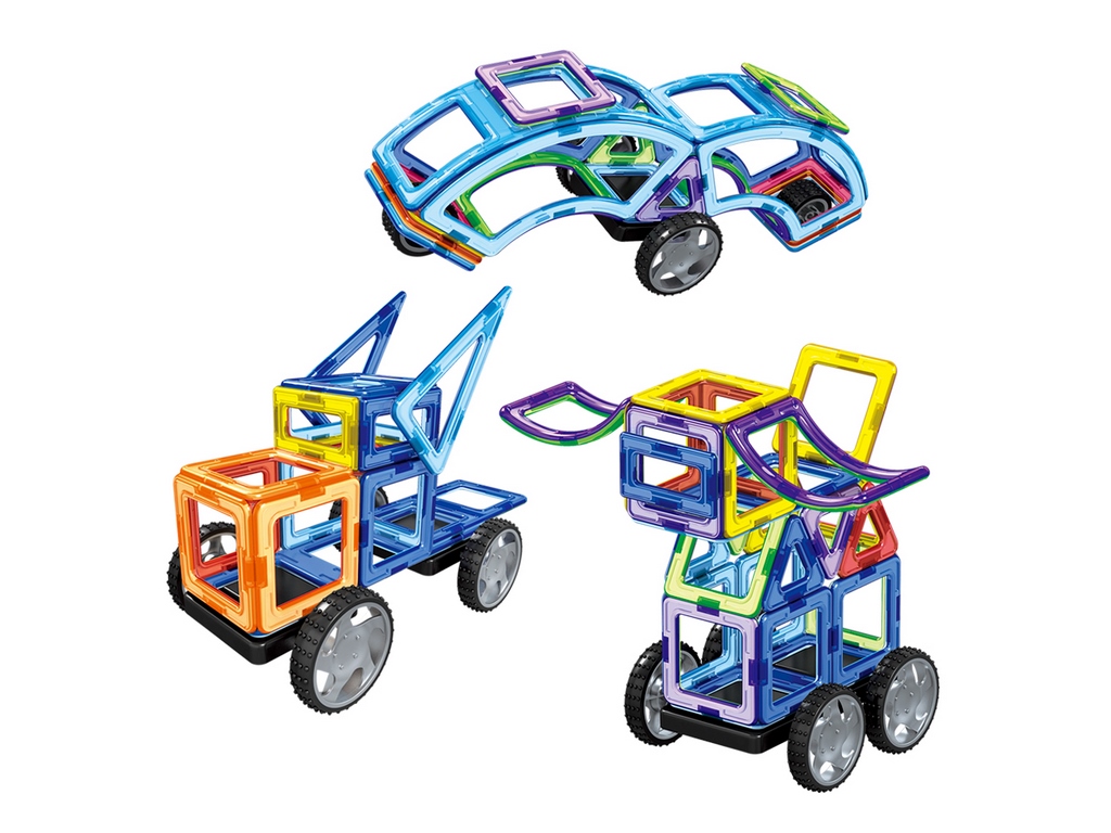 Конструктор магнітний Транспорт. Limo Toy LT3003. 87 деталей