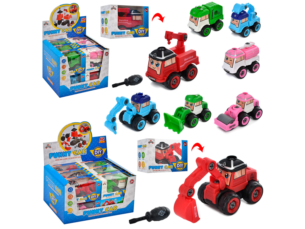 Конструктор на шурупах з викруткою LY031C-C RP, 14 см, стройтехніка, BabyToys