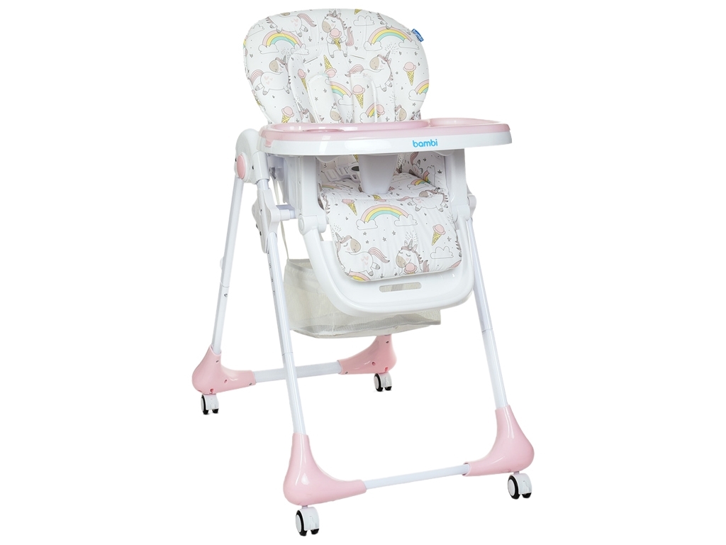 Стульчик для кормления. Bambi M 3233 Unicorn Pink