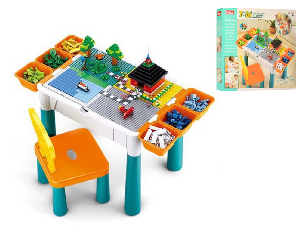 Ігровий столик для складання конструктора  SLUBAN M38-B0788 "Table", 166 деталей