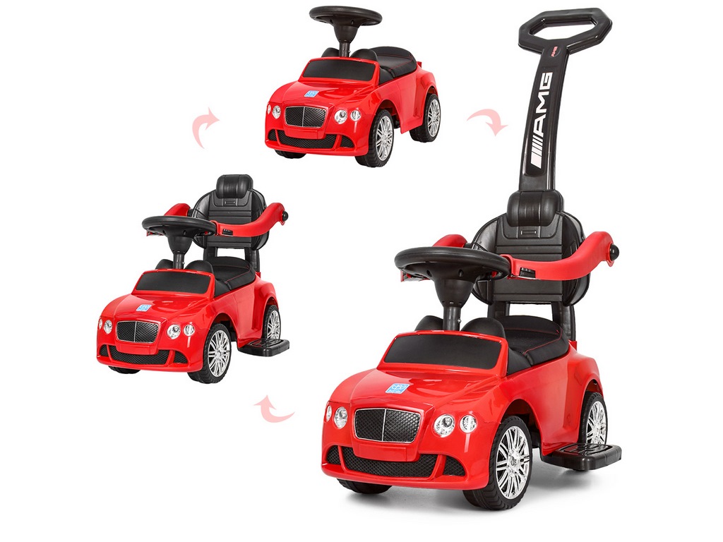 Каталка-толокар з батьківською ручкою 2в1. Bambi M 3901L-3